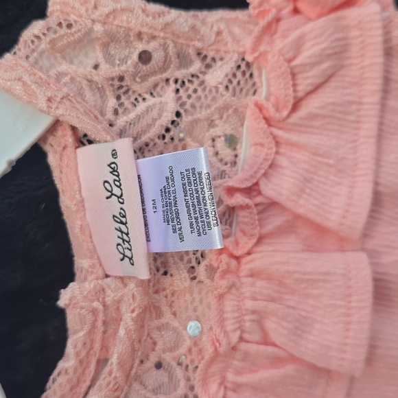 Little Lass Pink 2 Piece Capri Set NWT Size 12 Months - Picture 3 of 4